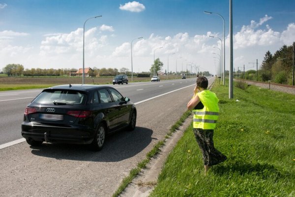 fluohesje bij autopech