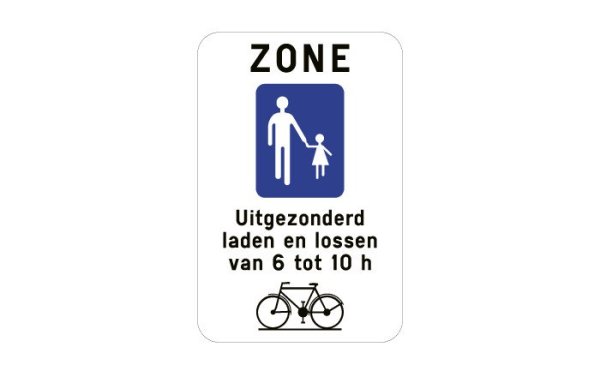 verkeersbord voetgangerszone